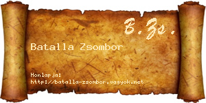 Batalla Zsombor névjegykártya